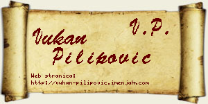 Vukan Pilipović vizit kartica